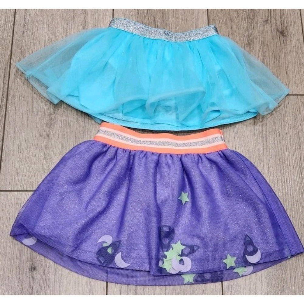 2 Toddler Tulle Skirts Size 12 & 18 Months Purple & Blue